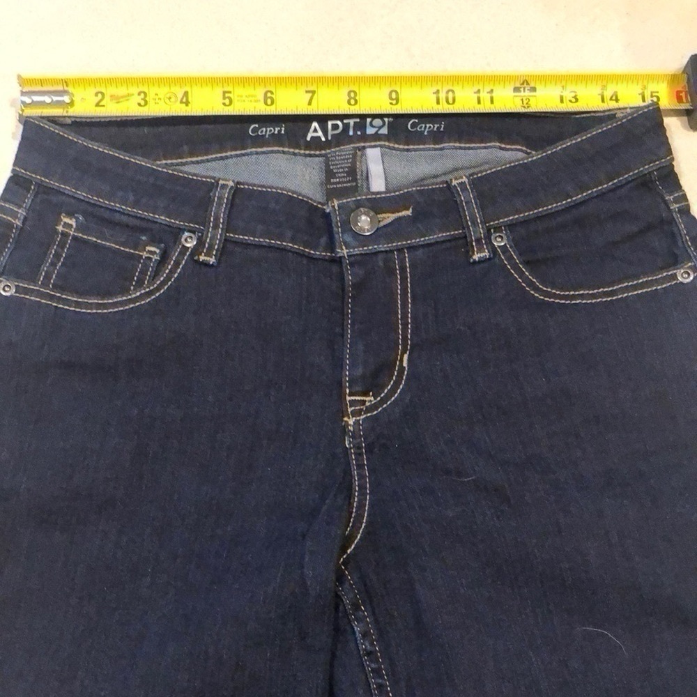 APT. 9 CAPRI DARK WASH DENIM BLUE JEANS SIZE 6 - Picture 8 of 11